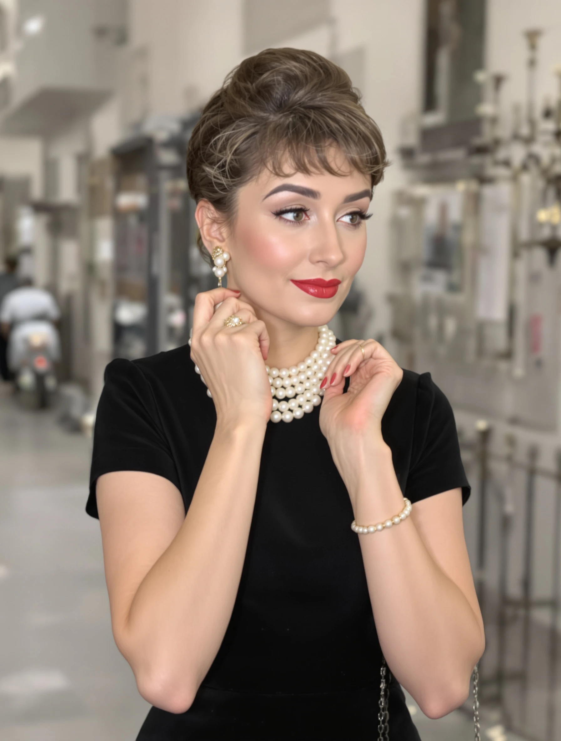 Woman in classic little black 