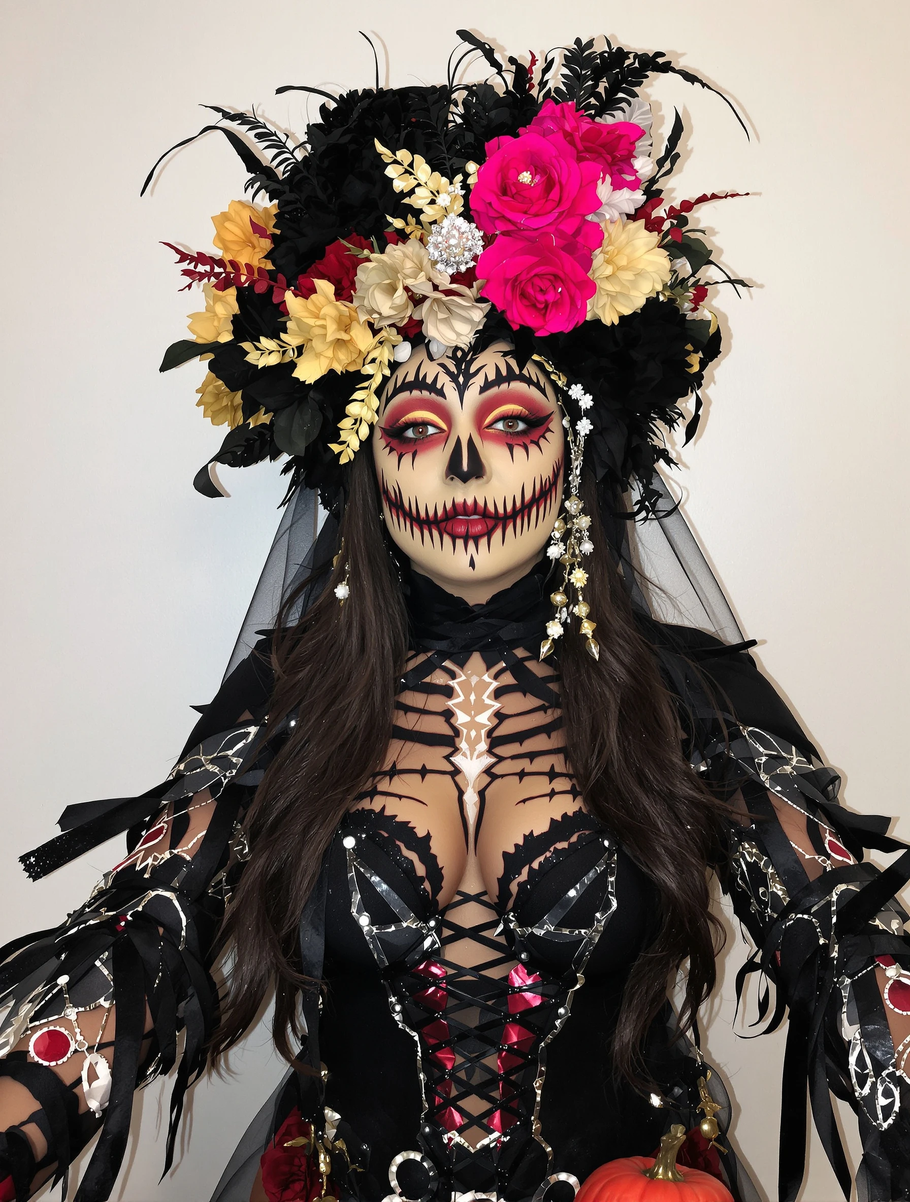 Woman in creative elaborate Ha