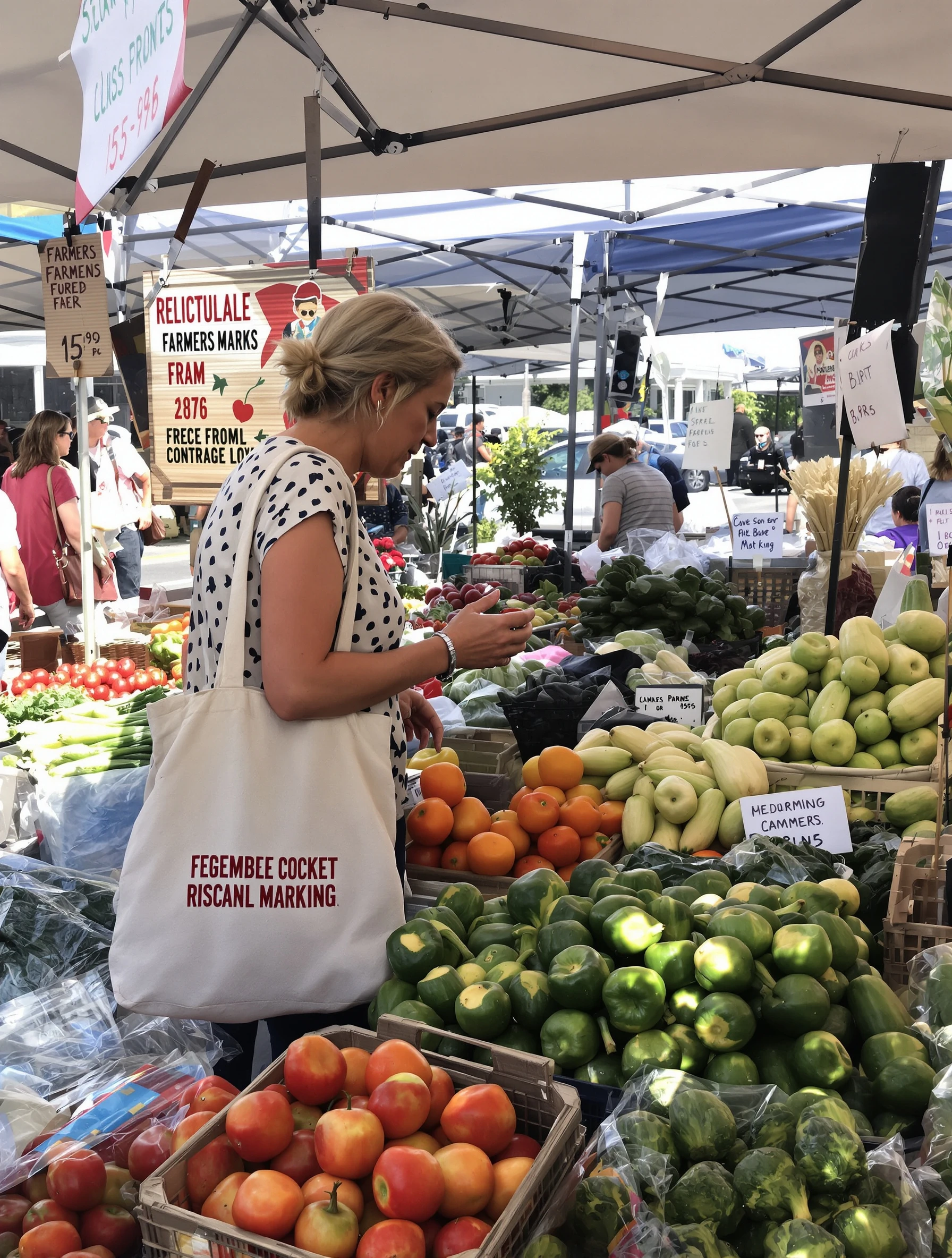 Woman browsing fresh produce a