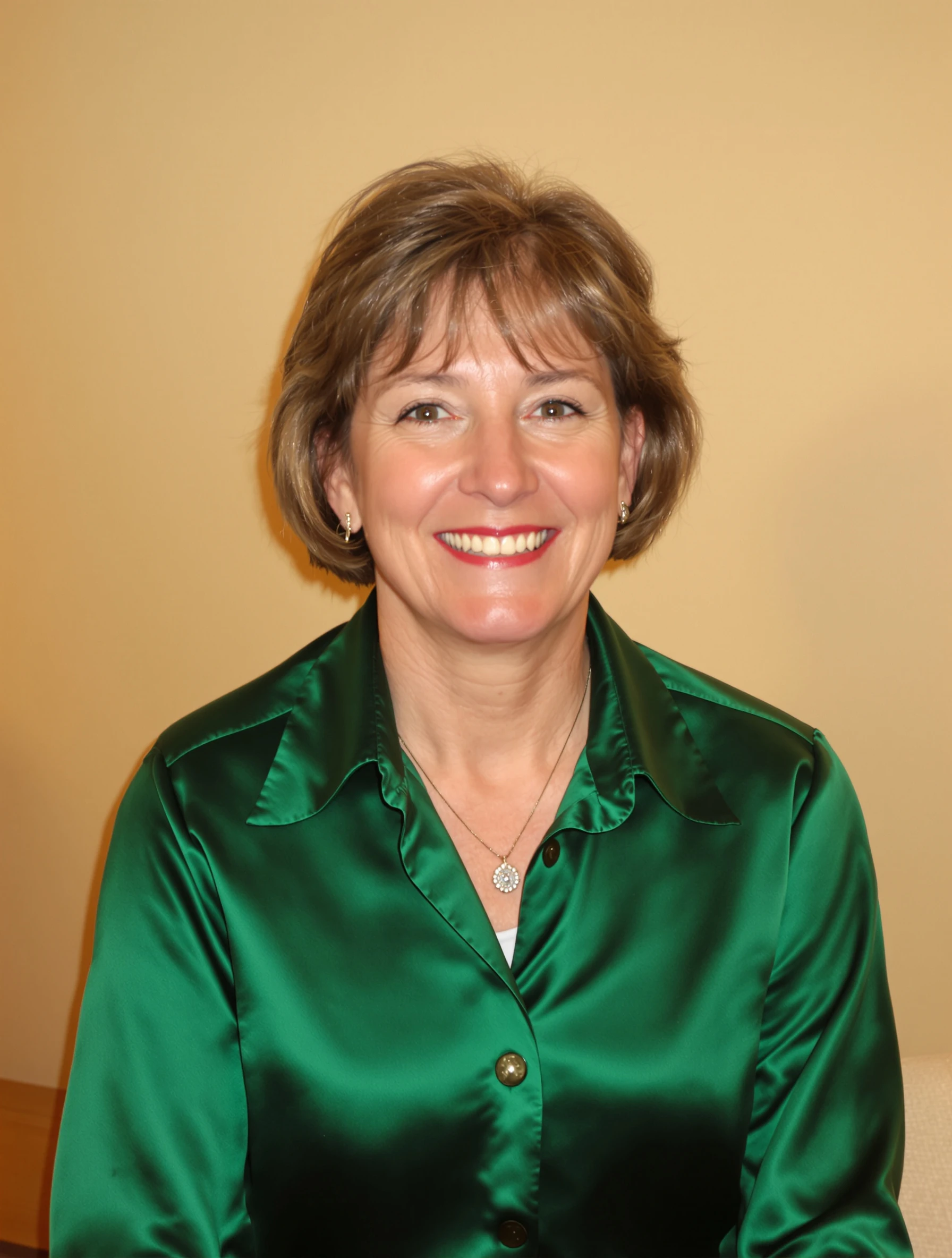 Headshot of a woman in an emer