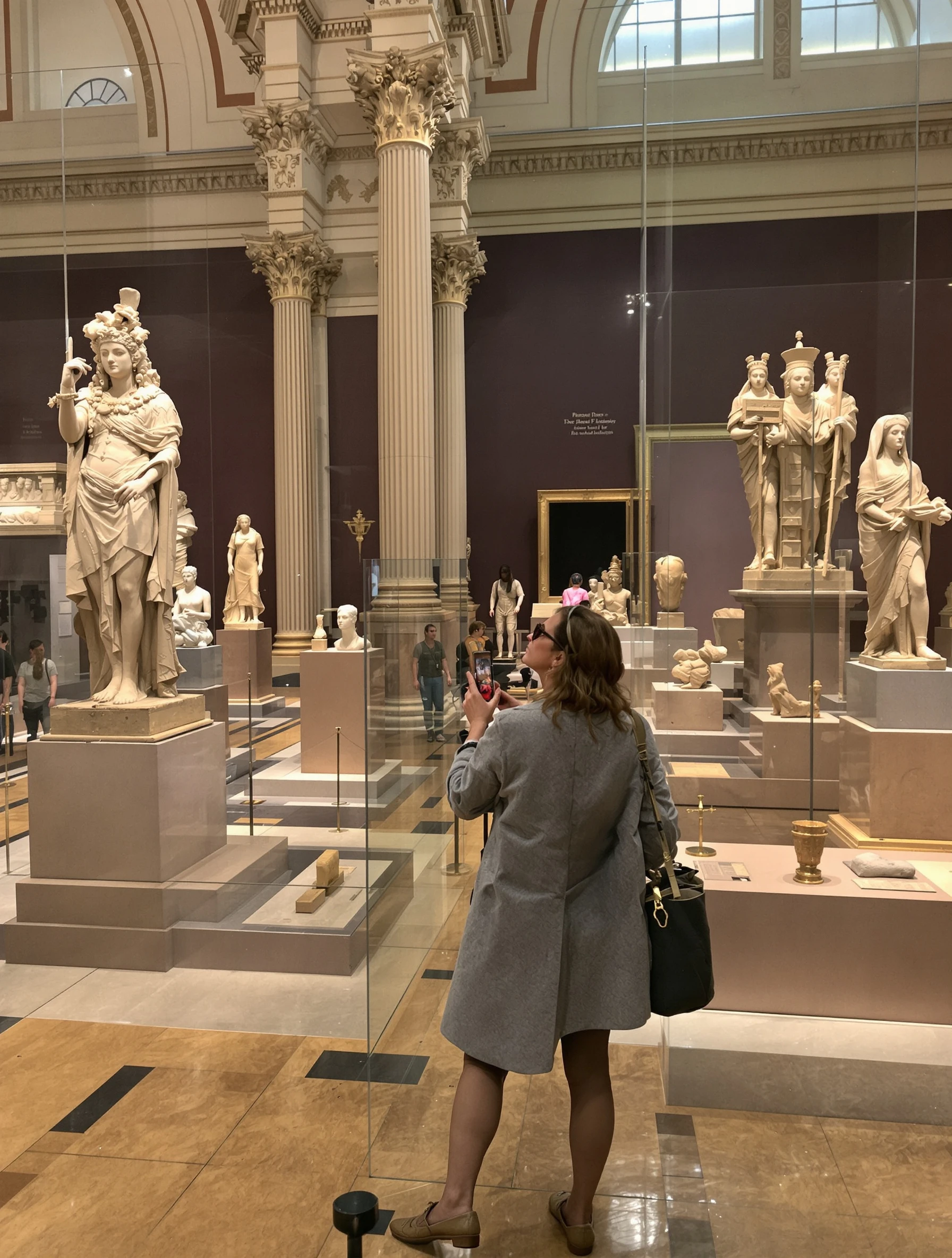 Cultured woman at British Muse