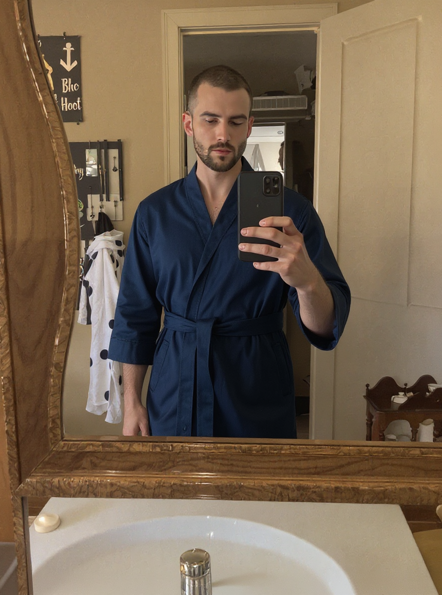 Jake wearing product